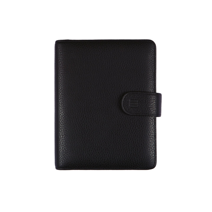 Finocam Open Piel Andrea Agenda Organizador - Anual 2026 - Formato 500 - 165x40x210mm - Semana Vista en Vertical - Color Negro