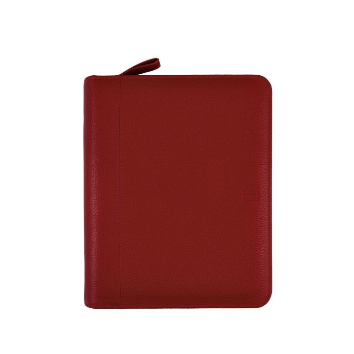 Finocam Open Piel Andrea Agenda Organizador - Cierre de Cremallera - Formato 1000 - 224x45x270mm - 1 Dia por Pagina - Color Bur