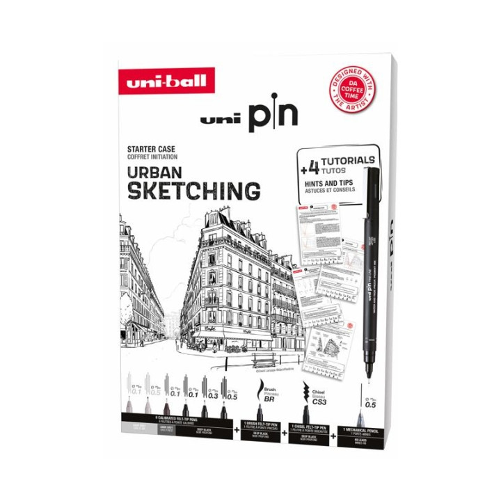 Uni-ball Uni Pin Urban Sketching Pack de 8 Rotuladores Calibrados 0.1