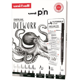 Uni-ball Uni Pin Dotwork Pack de 8 Rotuladores Calibrados 0.1