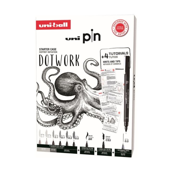 Uni-ball Uni Pin Dotwork Pack de 8 Rotuladores Calibrados 0.1