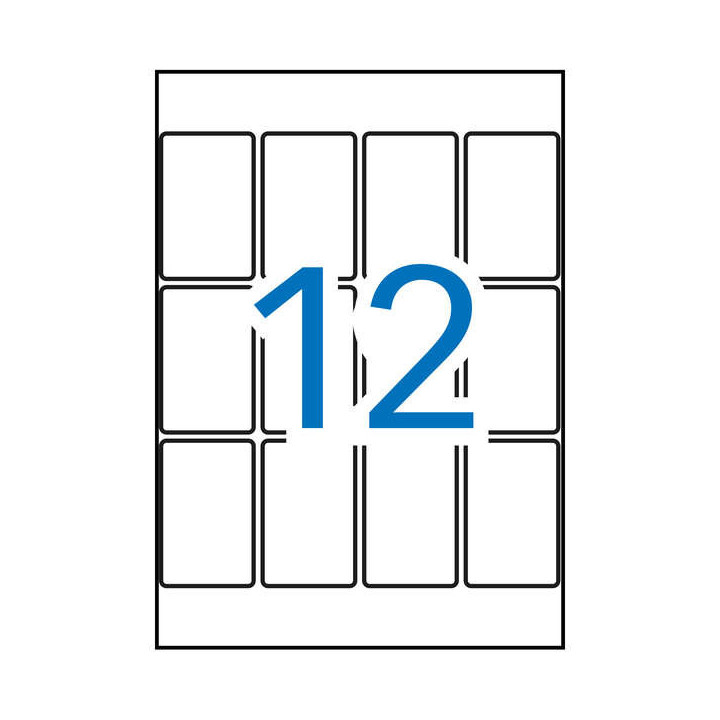 Apli Etiquetas A5 Blancas 34.0 x 53.0mm 15 Hojas