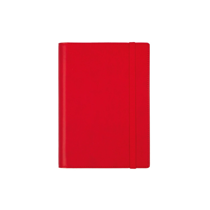 Finocam Duoband Agenda - Anual 2026 - Bloc de Notas - Formato E5 - 130x15x192mm - Semana Vista Horizontal - Color Rojo