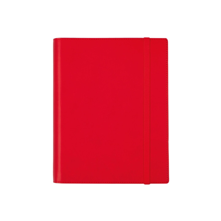 Finocam Duoband Agenda con Bloc de Notas - Anual 2026 - Formato E10 - 176x28x226mm - 1 Dia por Pagina - Color Rojo