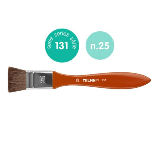 Milan 131 Paletina Escolar de 25mm - Mango de Madera Corto - Color Marron