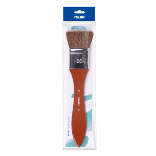 Milan 131 Paletina Escolar de 35mm - Mango de Madera Corto - Color Marron