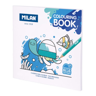 Milan Blue Odyssey Cuaderno para Colorear - Microperforado - 140g - 21x21cm - Color Blanco