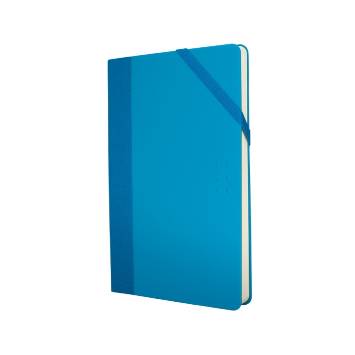 Milan Paperbook Colours Libreta Mediana - Papel Liso - 208 Hojas de 80g - Cierre Elastico - Color Azul