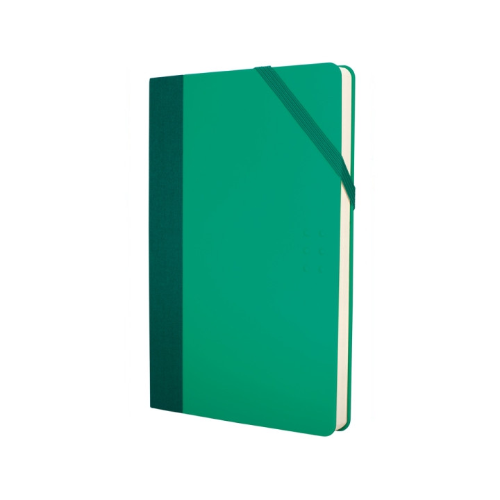 Milan Paperbook Colours Libreta Mediana - Papel Liso - 208 Hojas de 80g - Cierre Elastico - Color Verde