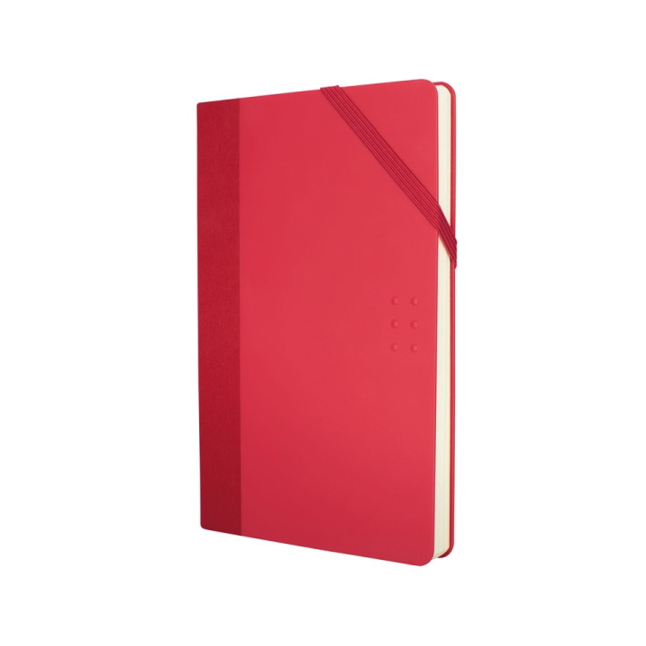 Milan Paperbook Colours Libreta Mediana - Papel Liso - 208 Hojas de 80g - Cierre Elastico - Color Rojo
