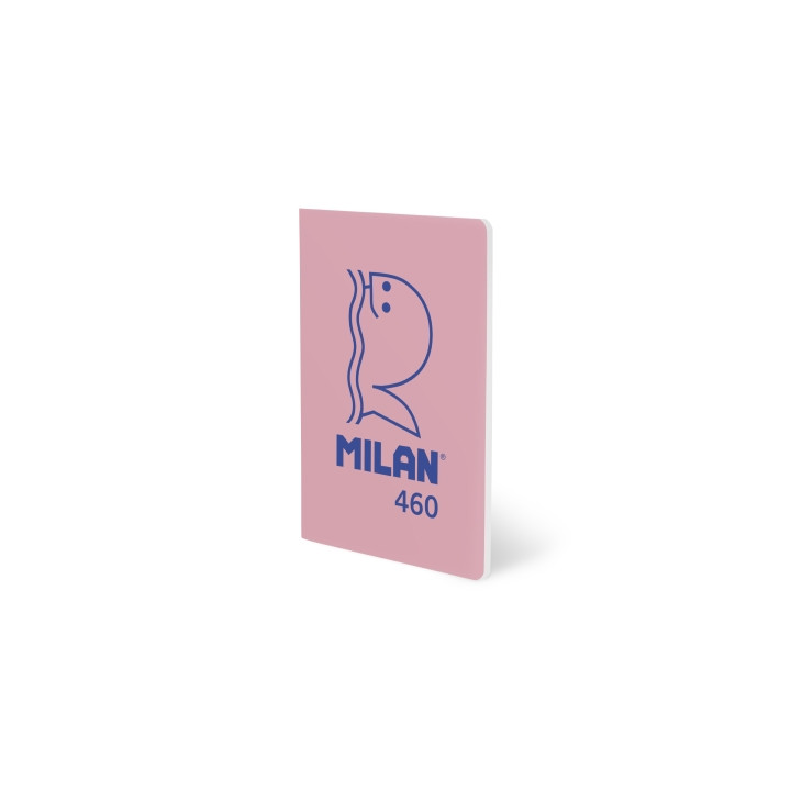 Milan 460 Since 1918 Libreta A5 Grapada - Hojas Blancas - 24 Hojas de 95g - Color Rosa