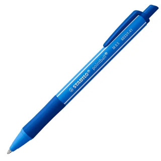 Stabilo Pointball Colorful Boligrafo Retractil - Trazo 0.5mm - Hecho con 87% Bioplastico - Grip Antideslizante - Recargable - C
