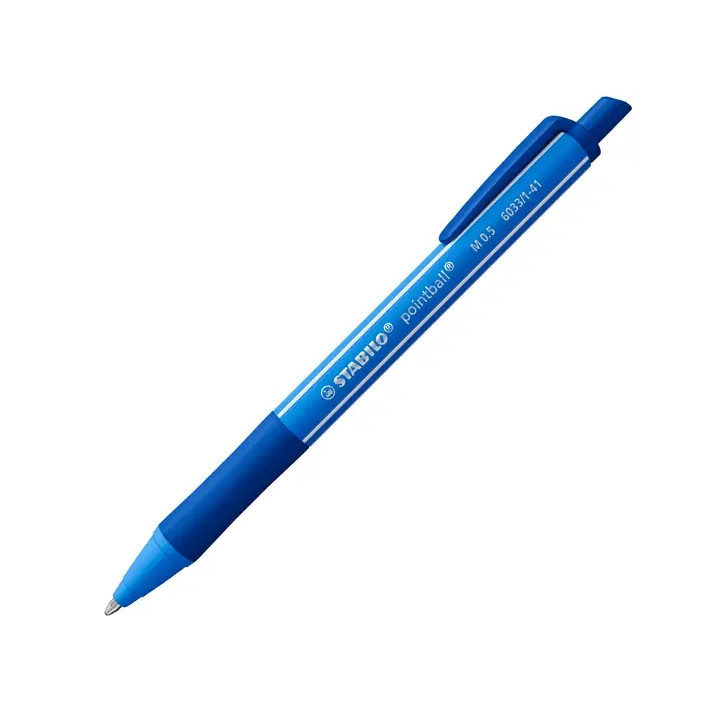 Stabilo Pointball Colorful Boligrafo Retractil - Trazo 0.5mm - Hecho con 87% Bioplastico - Grip Antideslizante - Recargable - C