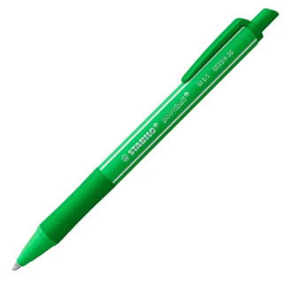 Stabilo Pointball Colorful Boligrafo Retractil - Trazo 0.5mm - Hecho con 87% Bioplastico - Grip Antideslizante - Recargable - C