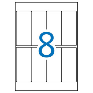 Apli Etiquetas A5 Blancas 36.0 x 82.0mm 15 Hojas