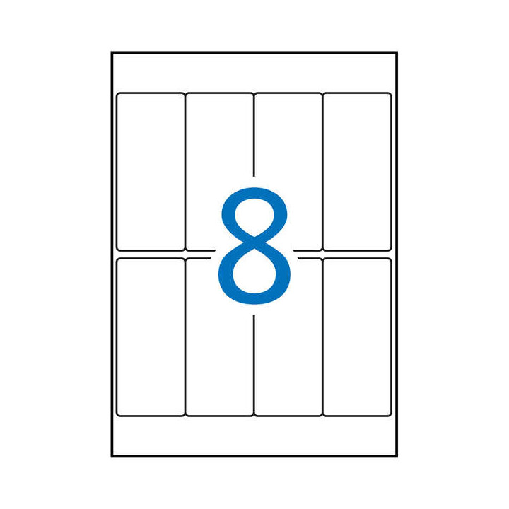 Apli Etiquetas A5 Blancas 36.0 x 82.0mm 15 Hojas
