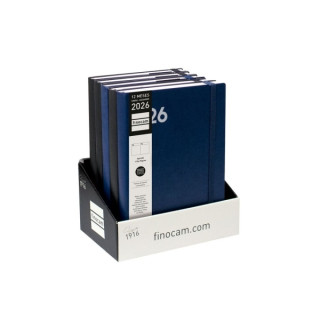 Finocam Dynamic Mara Expositor con 5 Agendas Surtidas en Catalan - Anual 2026 - Tapa Blanda - Cierre con Goma Elastica - Format