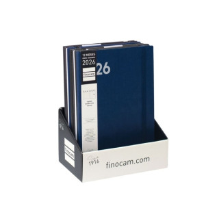Finocam Dynamic Mara Expositor con 5 Agendas Surtidas - Anual 2026 - Tapa Blanda - Cierre con Goma Elastica - Formato Y11 - Sem