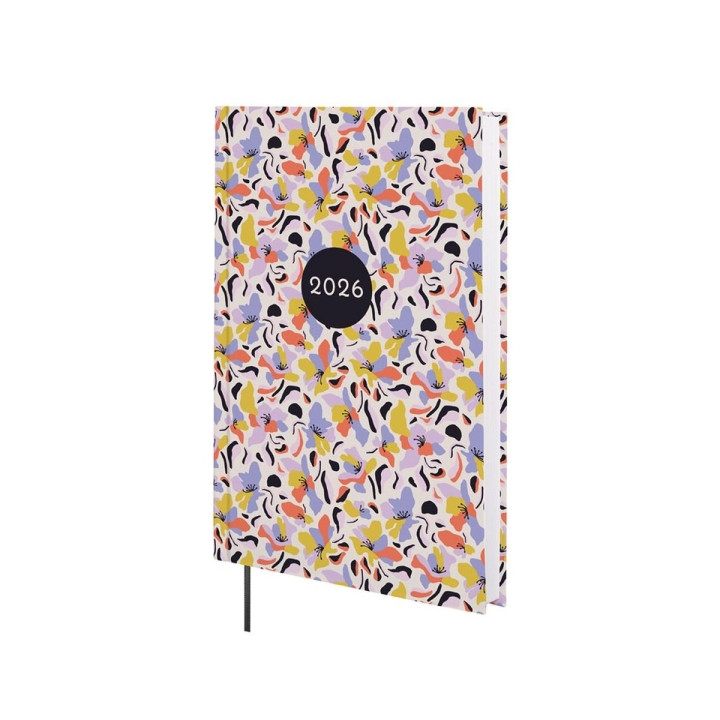 Finocam Dynamic Porto Design Agenda - Anual 2026 - Tapa Dura - Formato Y10 - 145x23x210mm - 1 Dia por Pagina - Tematica de Flor