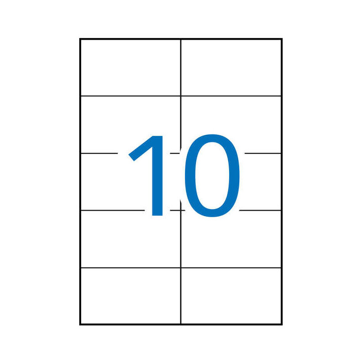 Apli Etiquetas A5 Blancas 42.0 x 74.6mm 15 Hojas