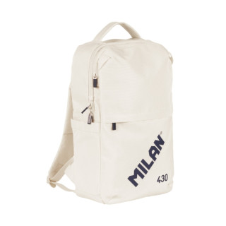 Milan 403 Since 1918 Mochila 15L - Compartimento para Portatiles hasta 14" - Cierre de Seguridad - 42x28x15cm - Color Beige