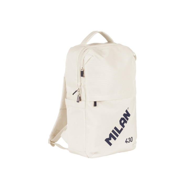 Milan 403 Since 1918 Mochila 15L - Compartimento para Portatiles hasta 14" - Cierre de Seguridad - 42x28x15cm - Color Beige