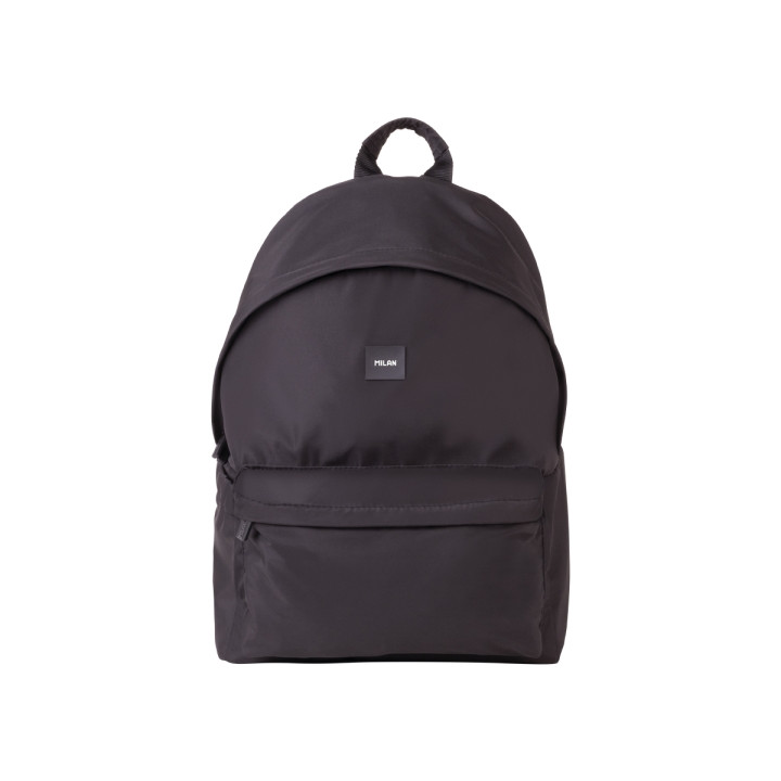 Milan Shadow Mochila Escolar Clasica 22L - Compartimento Interior para Portatil - 2 Cremalleras - 41x30x18cm - Color Negro