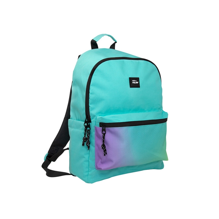 Milan Sunset Mochila Escolar Clasica 22L - 2 Cremalleras - 41x30x18cm - Color Turquesa