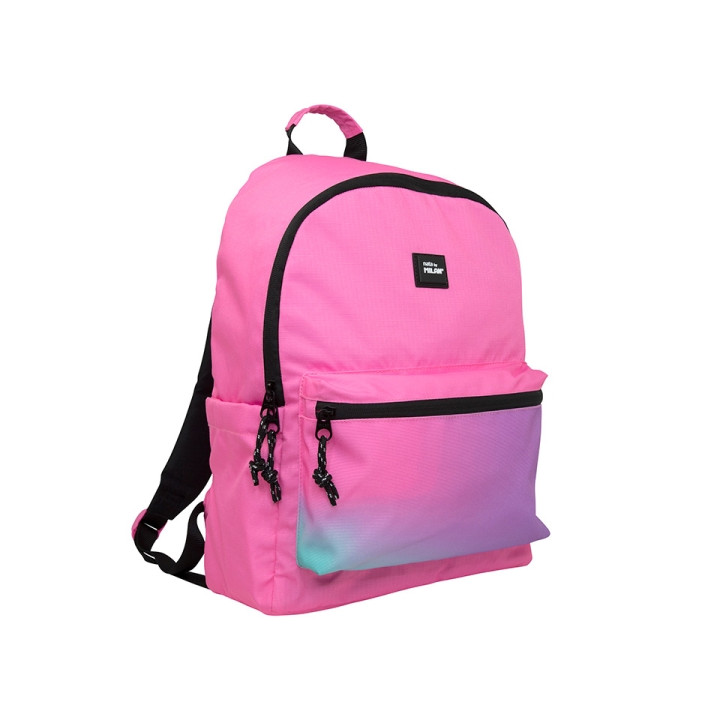 Milan Sunset Mochila Escolar Clasica 22L - 2 Cremalleras - 41x30x18cm - Color Rosa