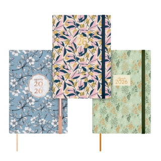 Finocam Dynamic Berlin Pack de 4 Agendas - Anual 2026 - Cierre de Goma - Formato Y10 - Semana Vista en Vertical - Color Surtido