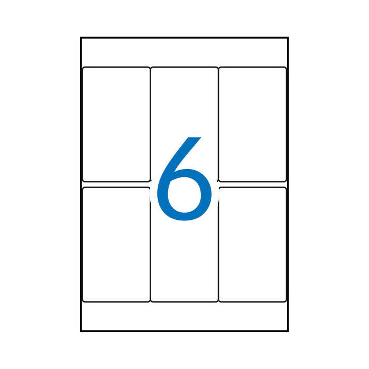 Apli Etiquetas A5 Blancas 49.0 x 82.0mm 15 Hojas