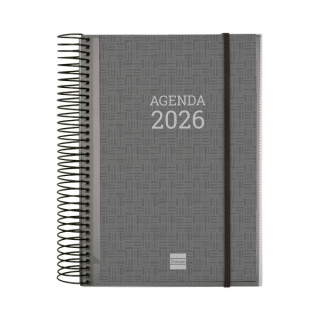 Finocam Basics Agenda en Catalan - Anual 2026 - con Espiral - Personalizable - Formato E10 - 175x29x212mm - 1 Dia por Pagina -