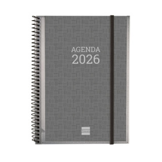 Finocam Basics Agenda - Anual 2026 - con Espiral - Personalizable - Formato E10 - 162x14x212mm - Semana Vista Horizontal - Colo