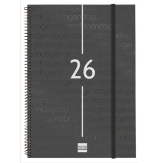 Finocam Year Agenda de Espiral en Catalan - Anual 2026 - Tapa Ligera - Formato E40 - 217x14x297mm - Semana Vista en Vertical -