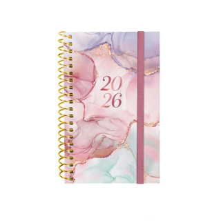 Finocam Design Collection Agenda de Espiral - Anual 2026 - Tapa Ligera - Formato E3 - 85x14x127mm - Semana Vista Horizontal - C