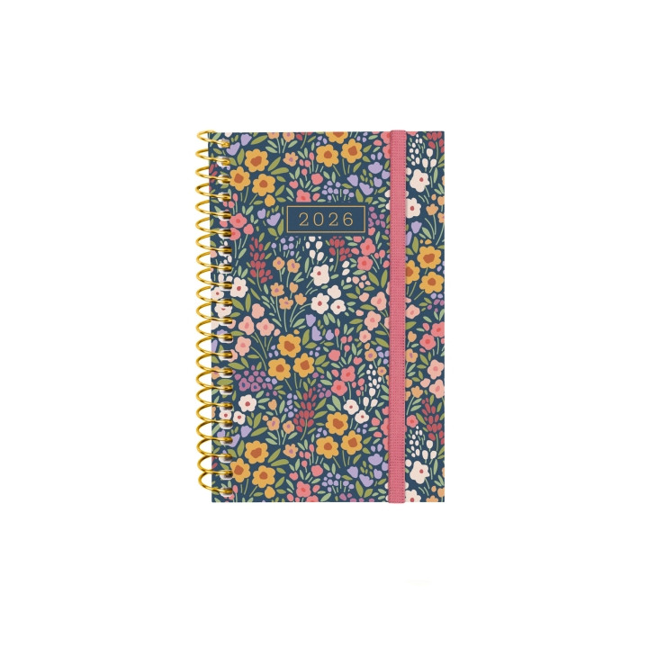 Finocam Design Collection Agenda de Espiral - Anual 2026 - Tapa Ligera - Formato E3 - 85x14x127mm - Semana Vista Horizontal - T