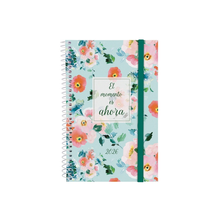 Finocam Design Collection Agenda de Espiral - Anual 2026 - Tapa Ligera - Formato E5 - 124x14x181mm - Semana Vista Horizontal -