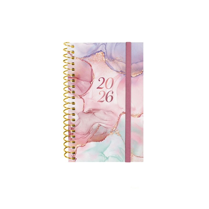 Finocam Design Collection Agenda de Espiral en Catalan - Anual 2026 - Tapa Ligera - Formato E3 - 85x14x127mm - Semana Vista Hor