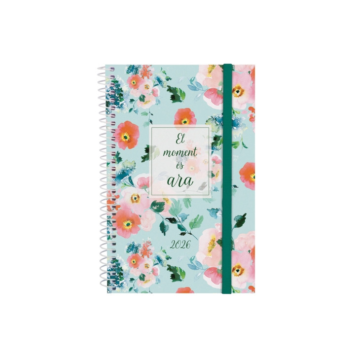Finocam Design Collection Agenda de Espiral en Catalan - Anual 2026 - Tapa Ligera - Formato E5 - 124x14x181mm - Semana Vista Ho