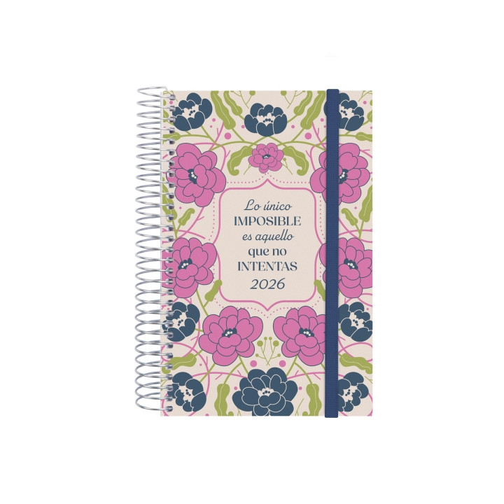Finocam Design Collection Agenda de Espiral - Anual 2026 - Tapa Ligera - Formato E5 - 132x25x181mm - 1 Dia por Pagina - Tematic