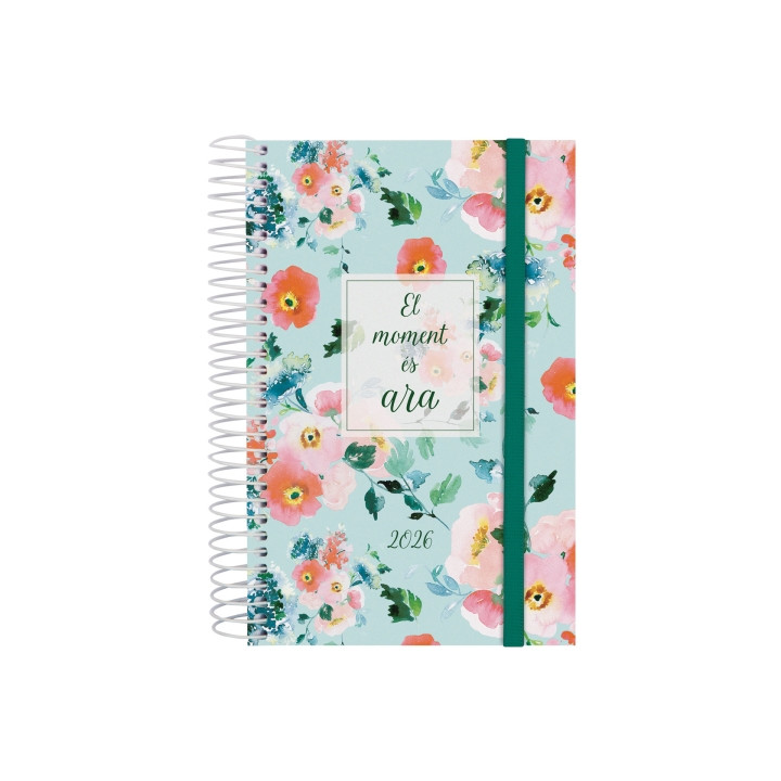 Finocam Design Collection Agenda de Espiral en Catalan - Anual 2026 - Tapa Ligera - Formato E5 - 132x25x181mm - 1 Dia por Pagin