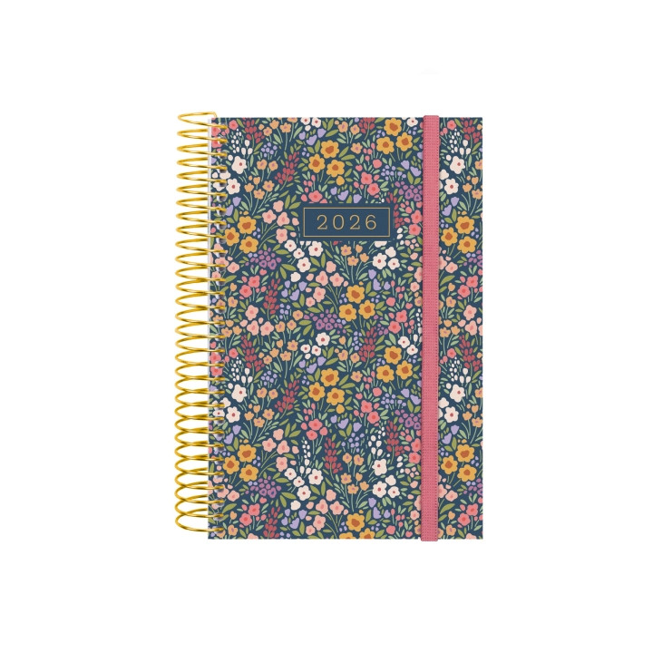 Finocam Design Collection Agenda de Espiral en Catalan - Anual 2026 - Tapa Ligera - Formato E5 - 132x25x181mm - 1 Dia por Pagin