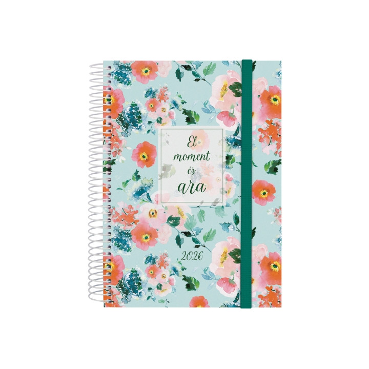 Finocam Design Collection Agenda de Espiral en Catalan - Anual 2026 - Tapa Ligera - Formato E10 - 172x29x212mm - 1 Dia por Pagi