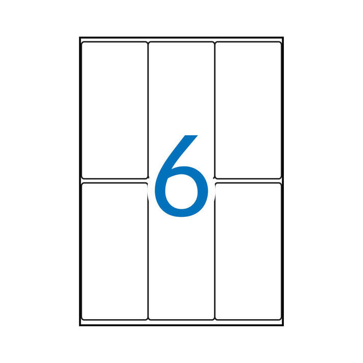 Apli Etiquetas A5 Blancas 49.0 x 100.0mm 15 Hojas