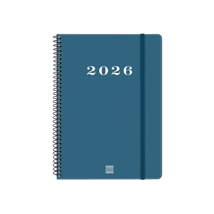 Finocam My Agenda de Espiral en Catalan - Anual 2026 - Tapa Dura Antirayaduras - Formato E10 - 171x9x212mm - Semana Vista Horiz