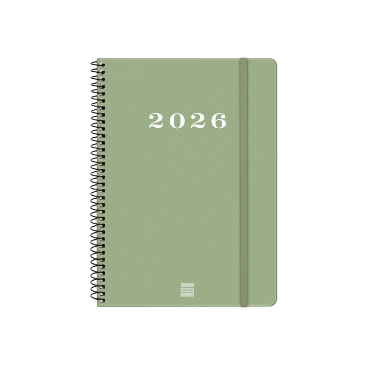 Finocam My Agenda de Espiral en Catalan - Anual 2026 - Tapa Dura Antirayaduras - Formato E10 - 171x9x212mm - Semana Vista Horiz