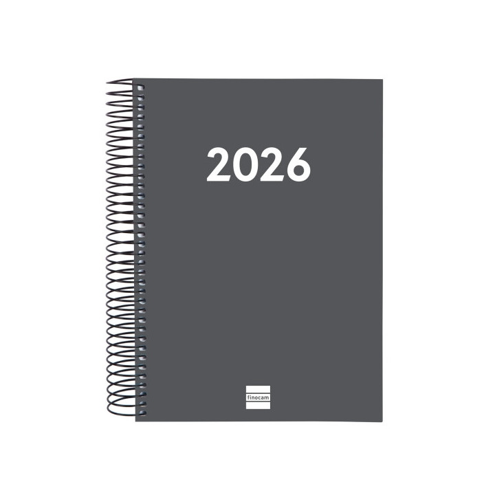 Finocam Espiral Recambio Anual 2026 para Agendas Duo en Catalan - Anual 2026 - Formato E10 - 175x29x212mm - 1 Dia por Pagina -