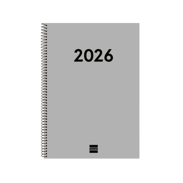 Finocam Espiral Recambio Anual 2026 para Agendas Duo en Catalan - Anual 2026 - Formato E40 - 217x14x297mm - Semana Vista en Ver