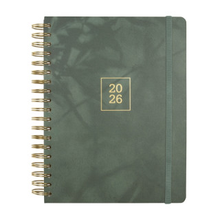 Finocam Optimal Agenda de Espiral Internacional - Anual 2026 - Planificador - Cierre de Goma - Formato B5 - 176x250mm - Semana