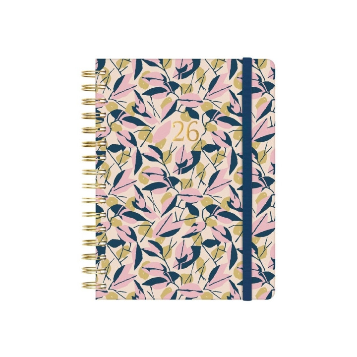 Finocam You Agenda de Espiral - Anual 2026 - Planificador - Cierre de Goma - Formato E10 - 180x30x220mm - 1 Dia por Pagina - Te